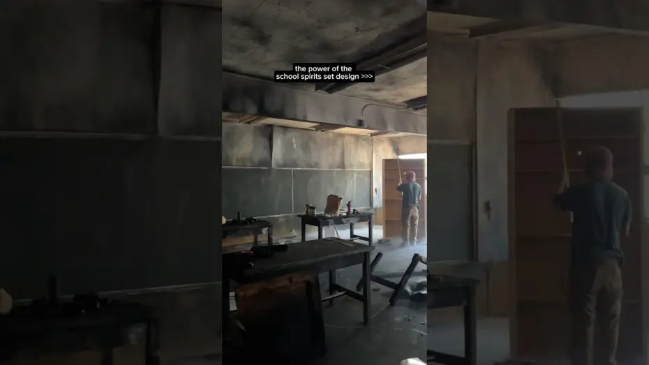 Wideo do serialu Licealne duchy — The power of set design…😳 (School Spirits Set) #setdesign #beforeandafter #waitfotit
