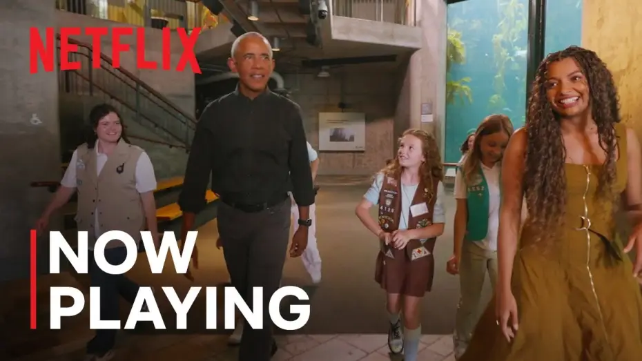 Wideo do serialu Nasze oceany — President Barack Obama Surprises Girl Scouts At the Aquarium