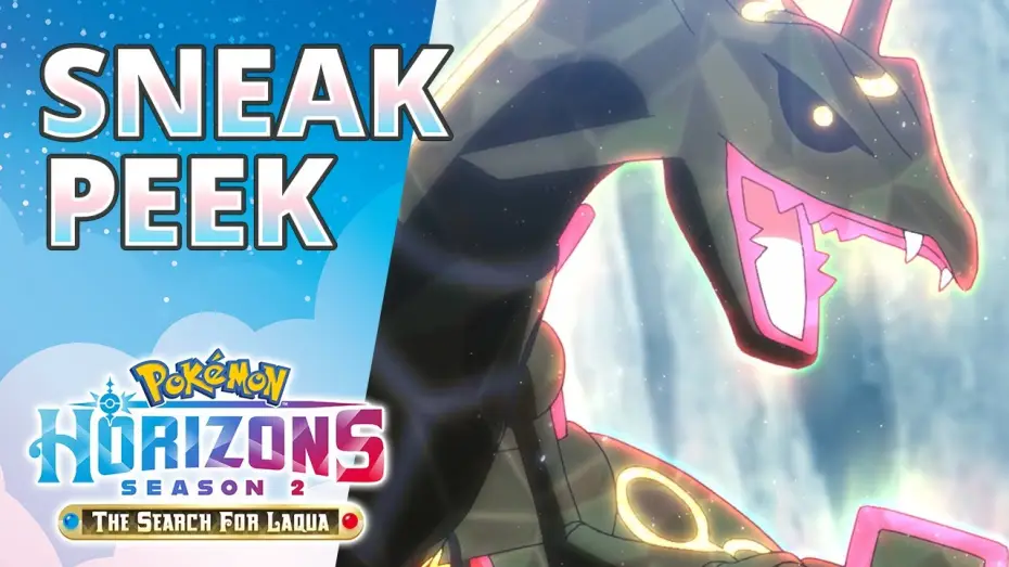 Видео к сериалу Pokémon Horyzonty: Seria — The Rising Volt Tacklers vs. Black Rayquaza - Pokémon Horizons: Season 2 Sneak Peek