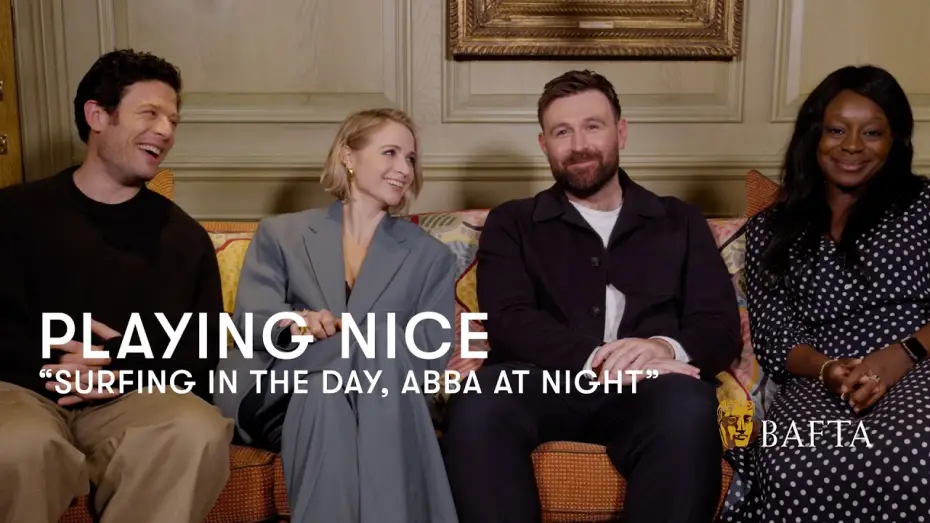 Wideo do serialu Grzeczne zachowanie — James Norton and the Playing Nice cast pretended to be ABBA in Cornwall | BAFTA