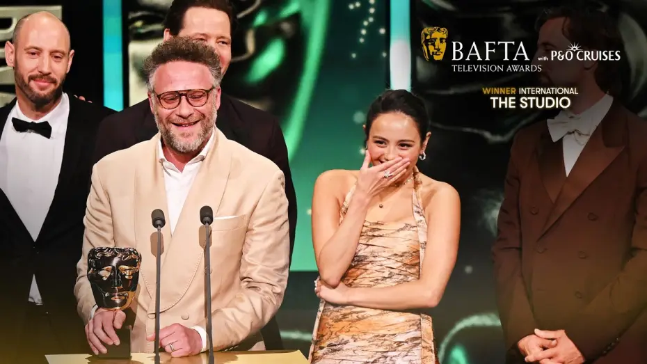 Wideo do serialu Studio — "All I know is that she farted on a reality show" The Studio Wins BAFTA | BAFTA TV Awards 2026