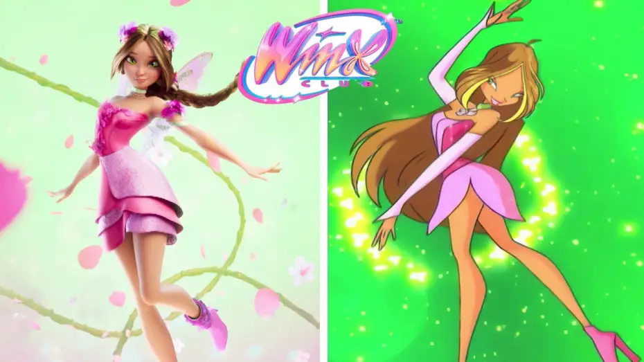 Wideo do serialu Klub Winx: Magia powraca — Flora's Transformation: original Season 1 vs. Reboot Side-by-Side | Winx Club Official