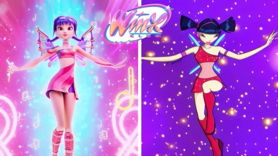 Wideo do serialu Klub Winx: Magia powraca — Musa's Transformation: original Season 1 vs. Reboot Side-by-Side | Winx Club Official