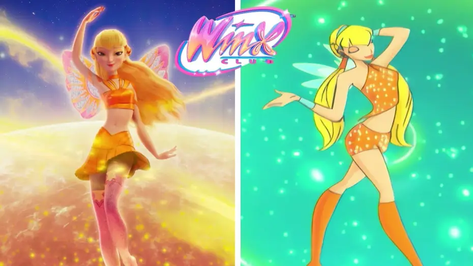 Wideo do serialu Klub Winx: Magia powraca — Stella's Transformation: original Season 1 vs. Reboot Side-by-Side | Winx Club Official