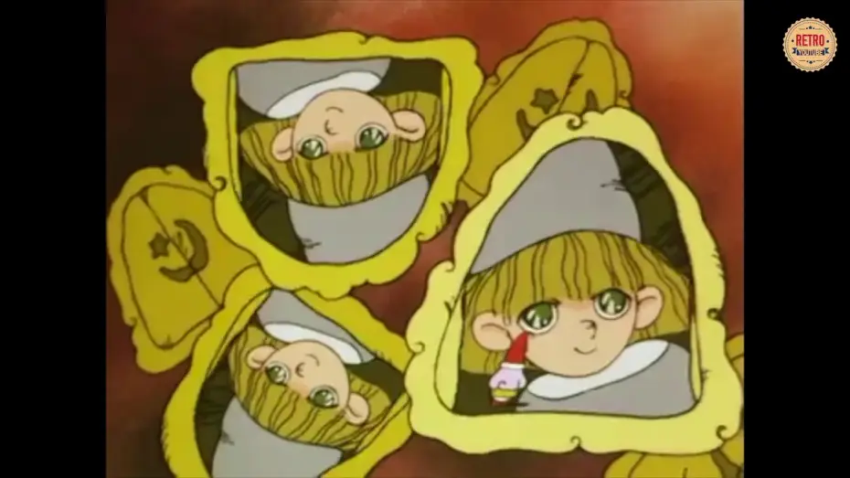 Видео к сериалу とんがり帽子のメモル — Intro "LA PEQUEÑA MEMOLE" 1984 HD