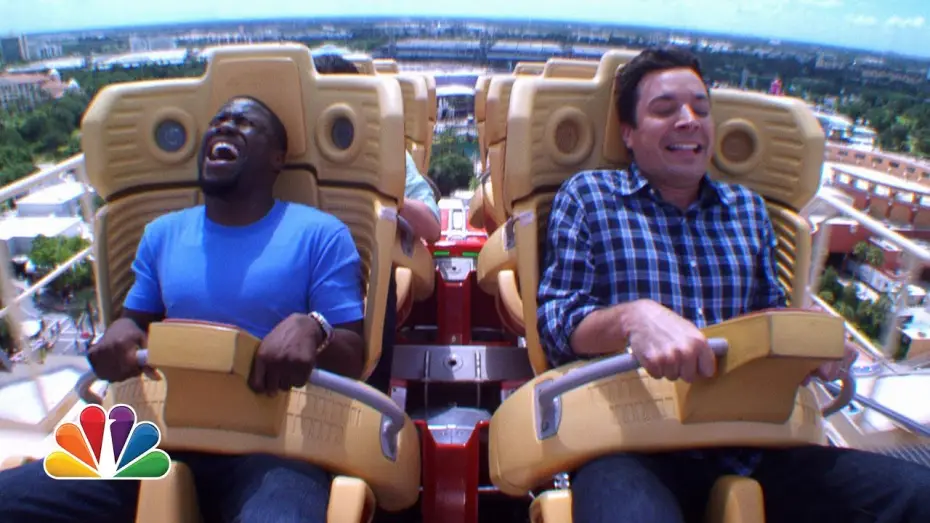 Видео к сериалу The Tonight Show Starring Jimmy Fallon — Jimmy and Kevin Hart Ride a Roller Coaster