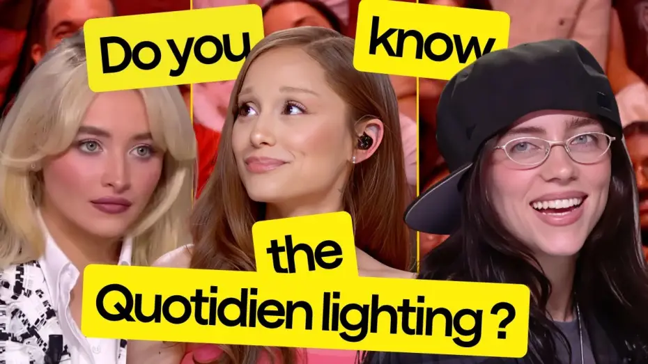 Wideo do serialu Quotidien — Quotidien, that French TV program with amazing lighting, ft Ariana Grande, Sabrina Carpenter...