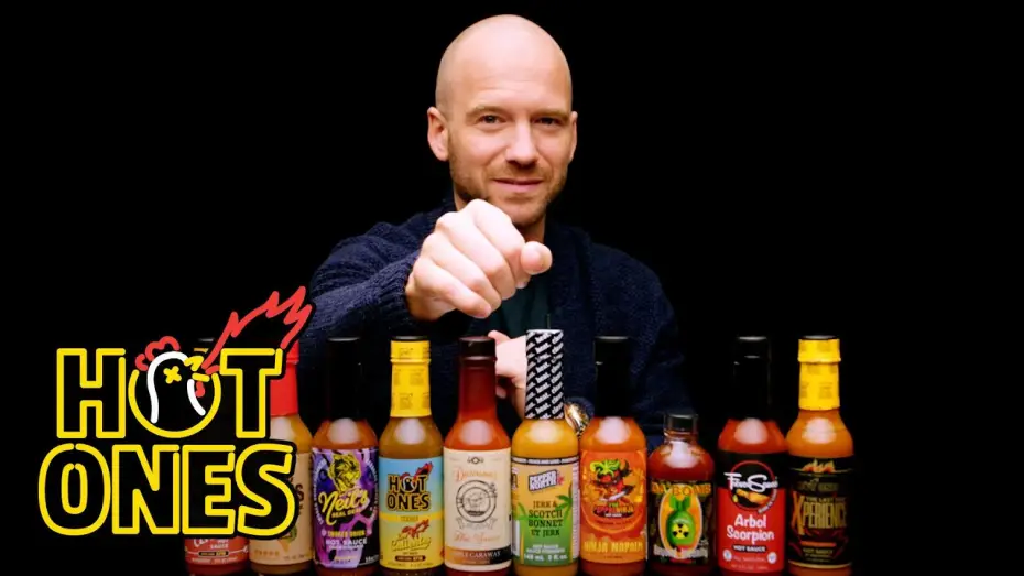 Видео к сериалу Hot Ones — Sean Evans Reveals the Season 25 Hot Sauce Lineup | Hot Ones