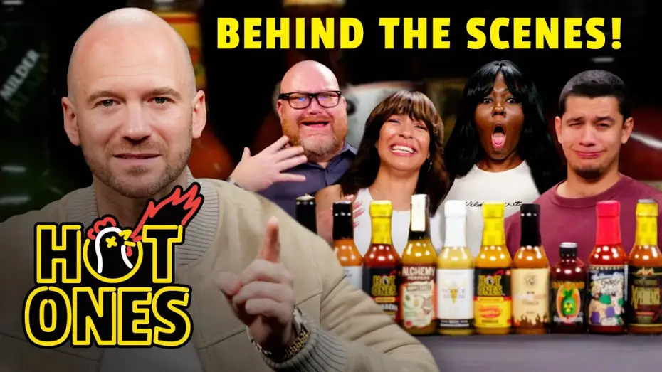 Видео к сериалу Hot Ones — Sean Evans Challenges Hot Ones Superfans | Season 27 Hot Sauce Reveal