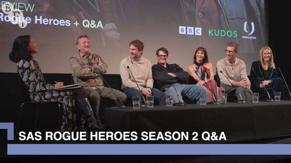Wideo do serialu Oddział dla zuchwałych — Connor Swindells, Jack O'Connell, Sofia Boutella and the makers of SAS Rogue Heroes S2 | BFI Q&A