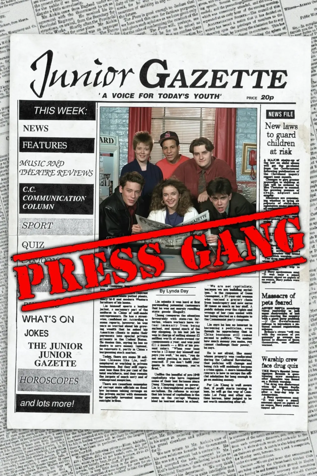 Plakat serialu "Press Gang"