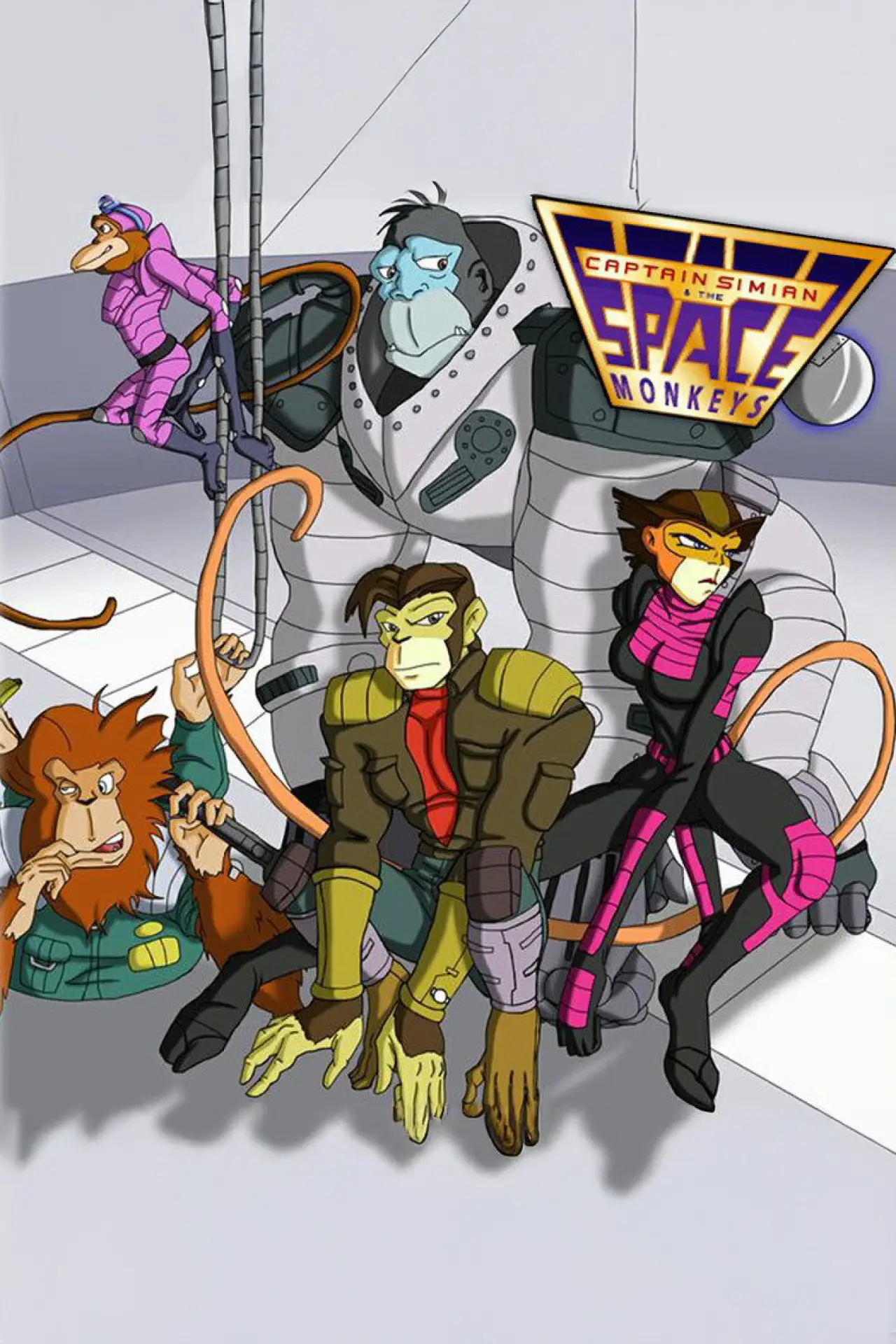 Plakat serialu "Captain Simian & the Space Monkeys"