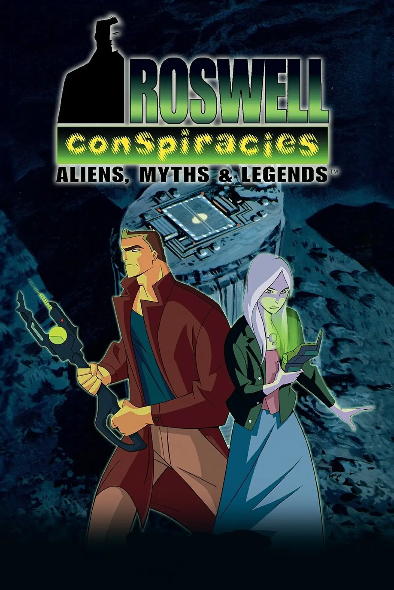 Plakat serialu "Spiski z Roswell: Obcy, mity i legendy"