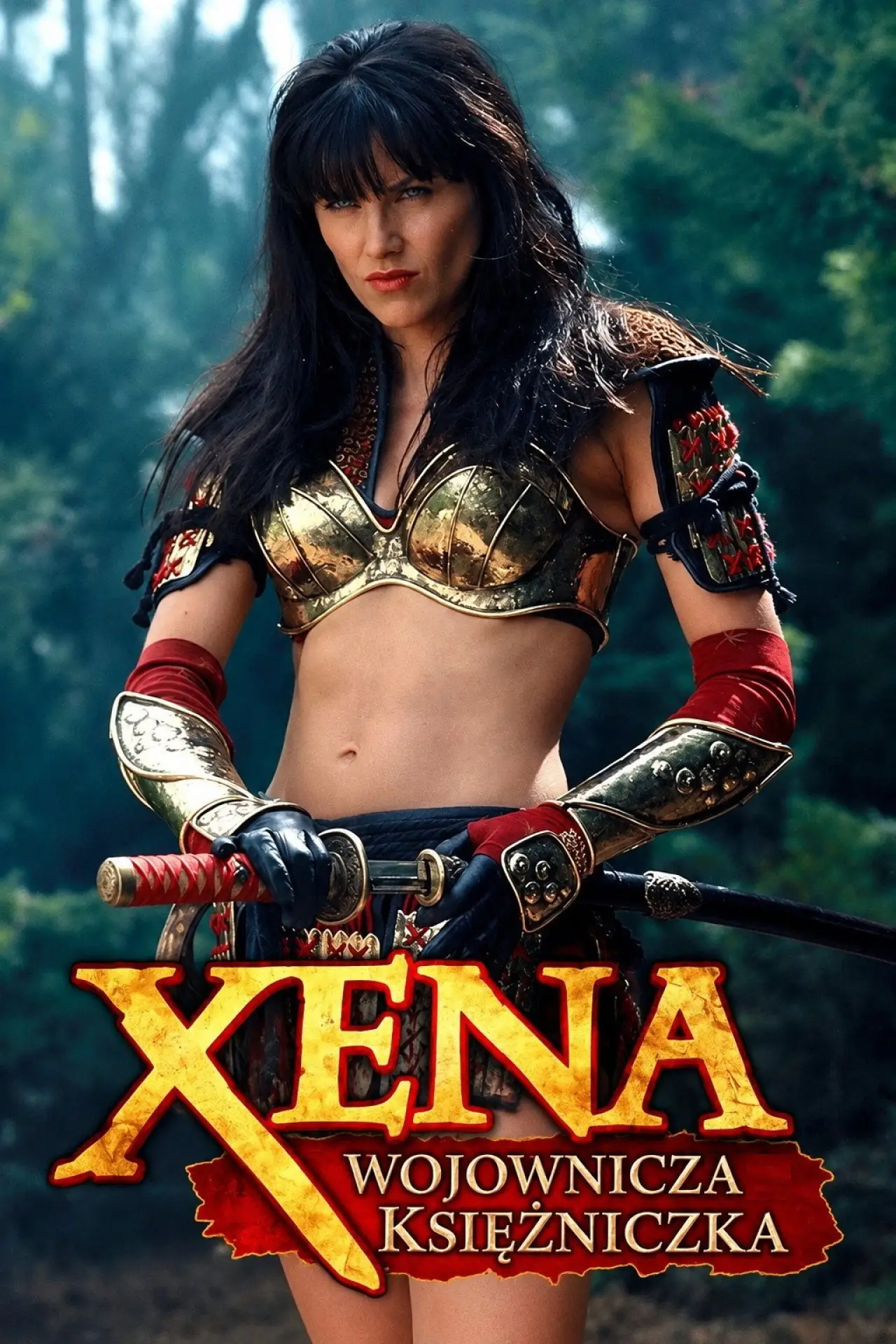 Plakat serialu "Xena: Wojownicza księżniczka"