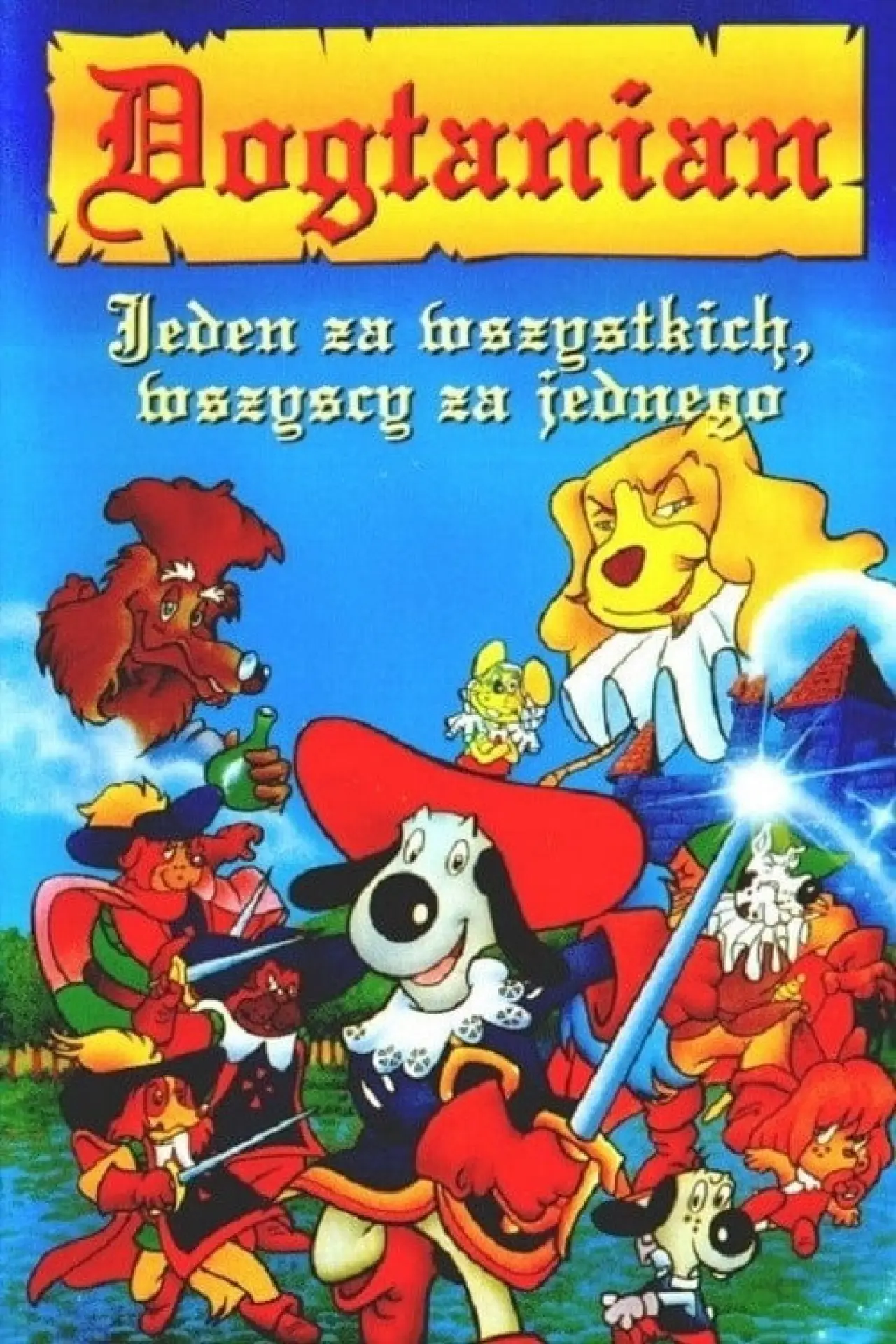 Plakat serialu "Dogtanian i Trzej Muszkieterowie"