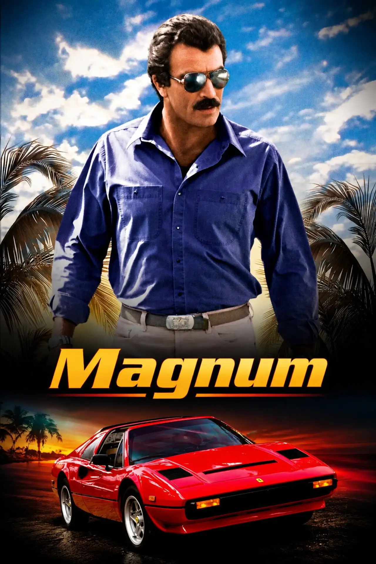 Plakat serialu "Magnum"