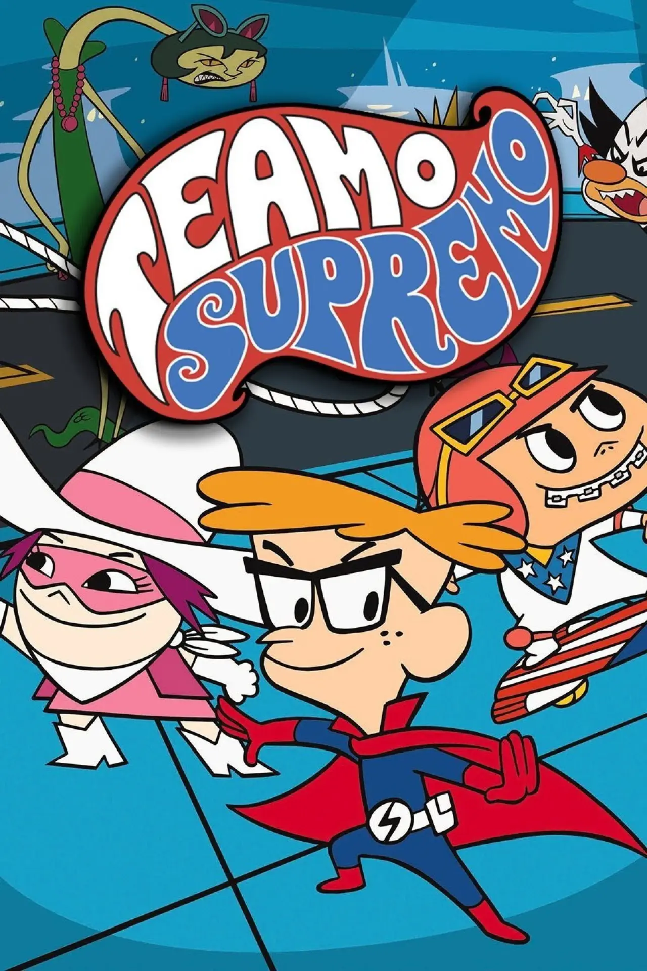 Plakat serialu "Teamo Supremo"