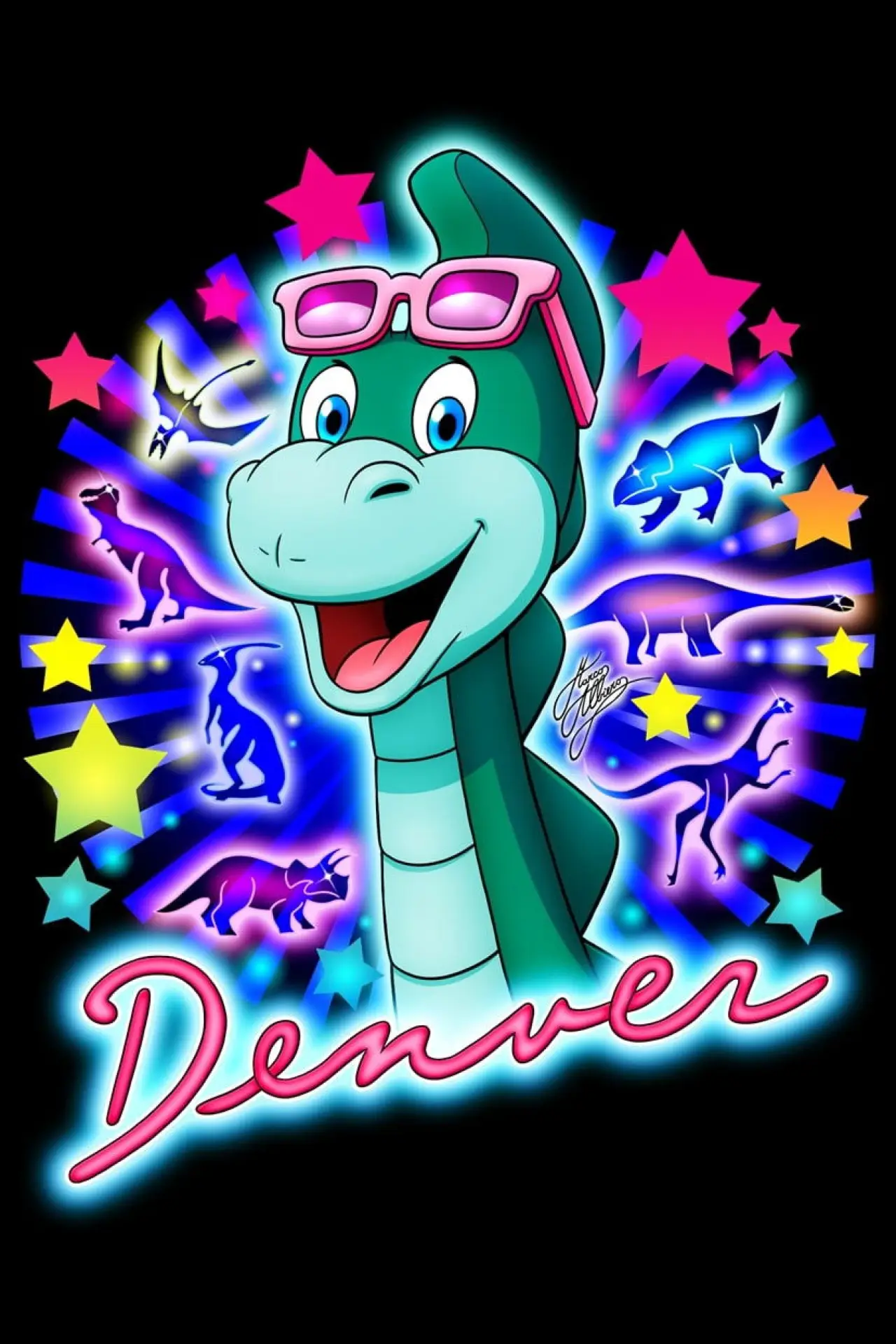 Plakat serialu "Denver Ostatni Dinozaur"