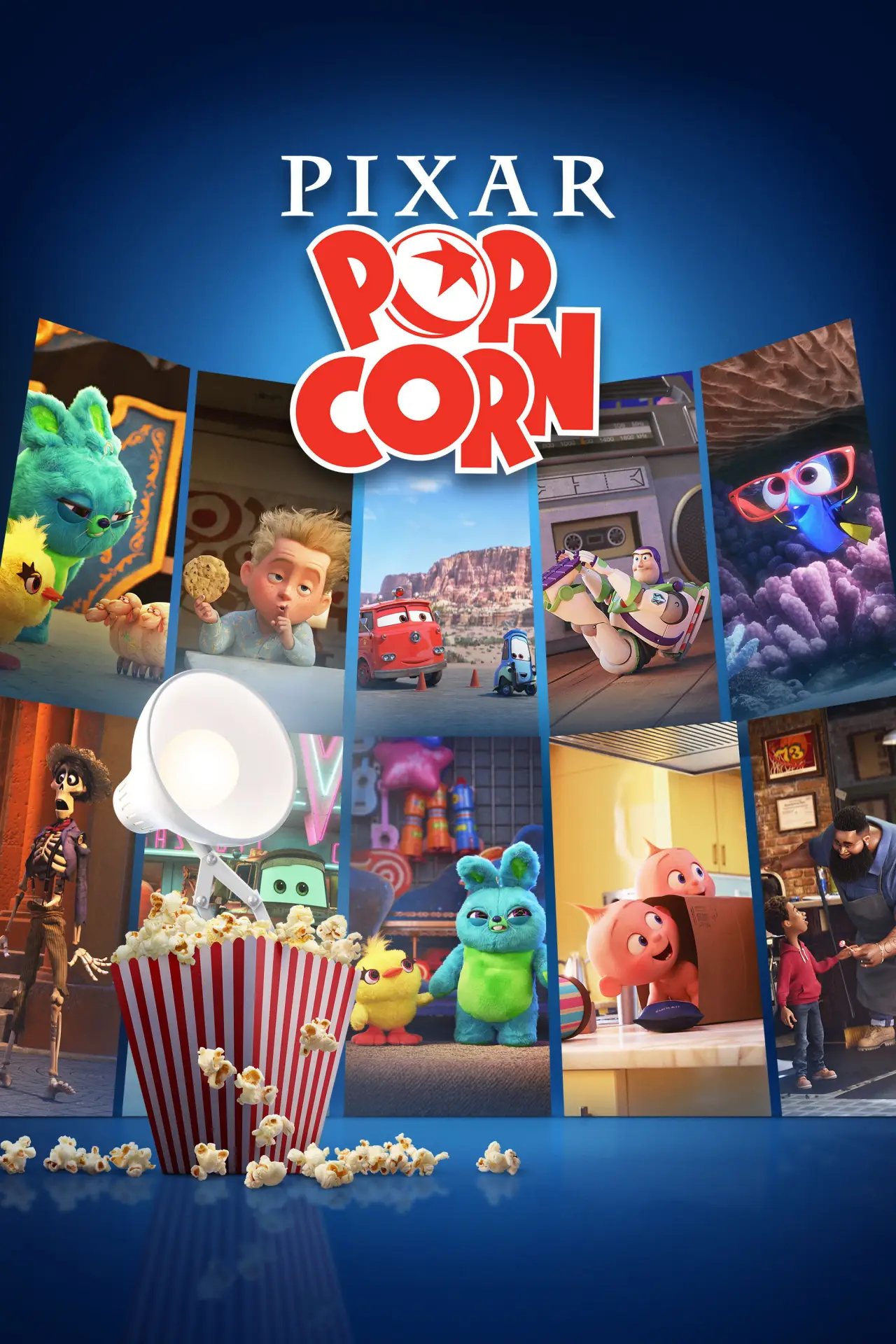 Plakat serialu "Pixar Popcorn"