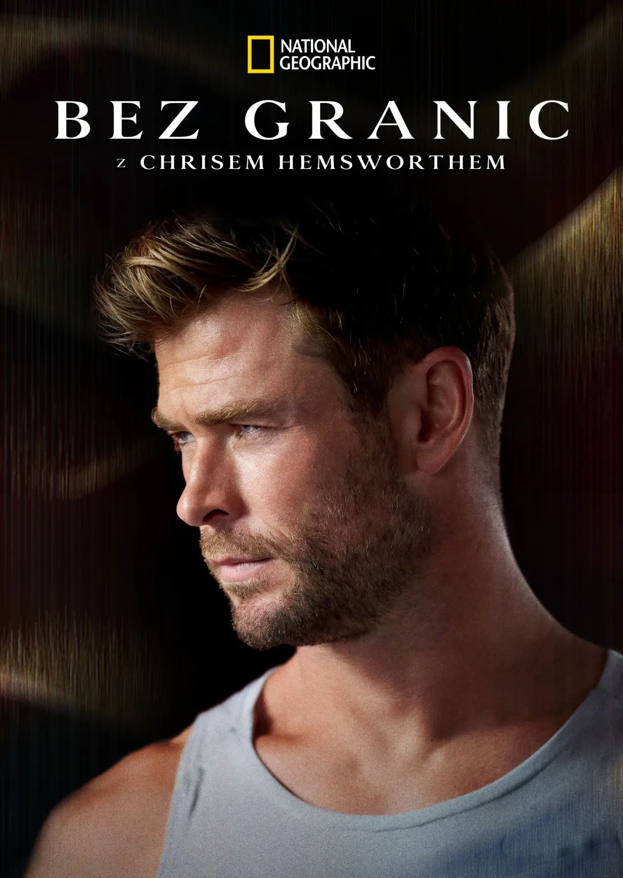 Plakat serialu "Bez granic z Chrisem Hemsworthem"