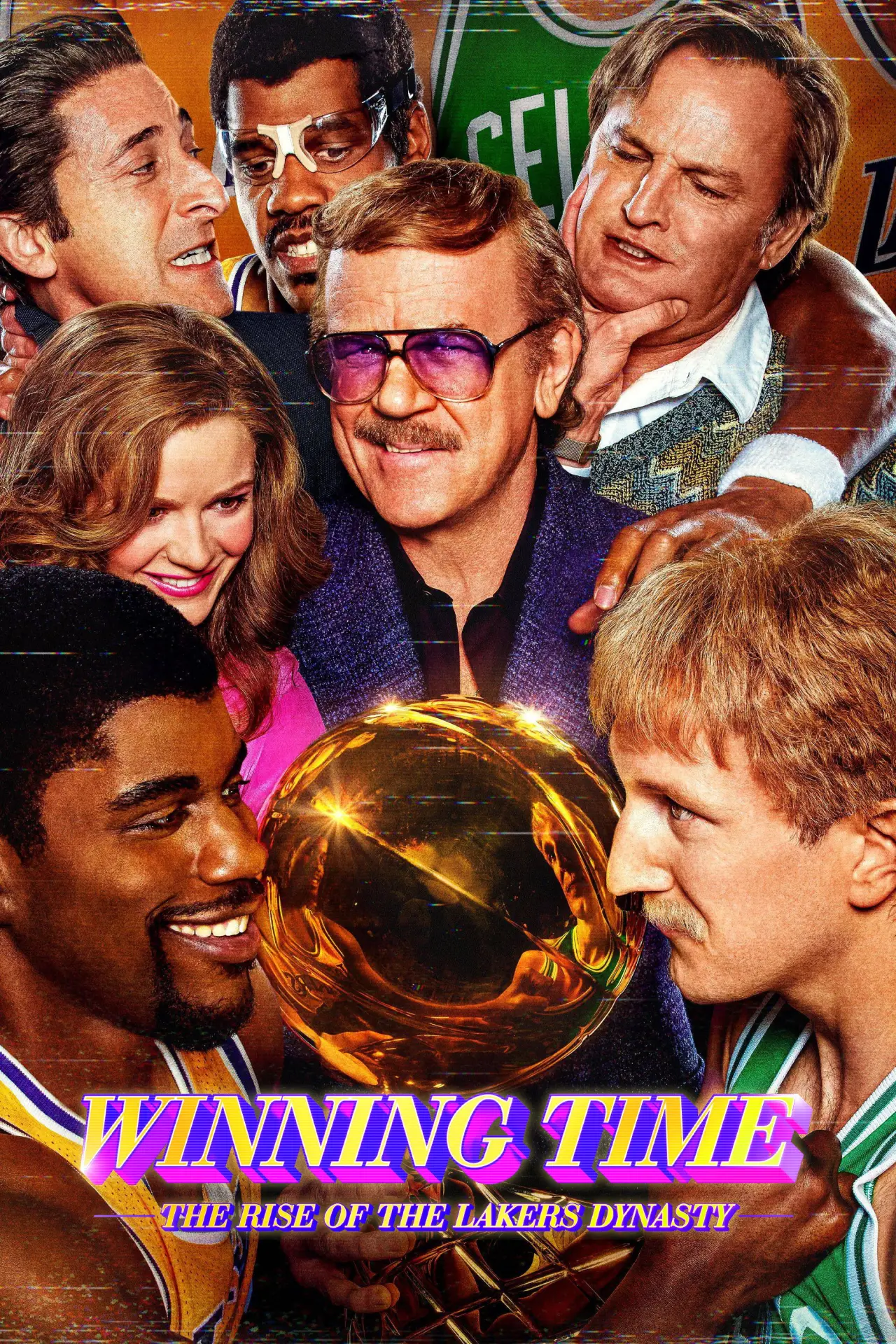 Plakat serialu "Lakers: Dynastia zwycięzców"