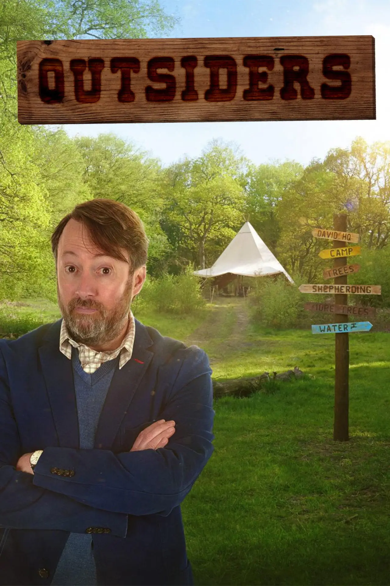 Plakat serialu "Outsiderzy Davida Mitchella"
