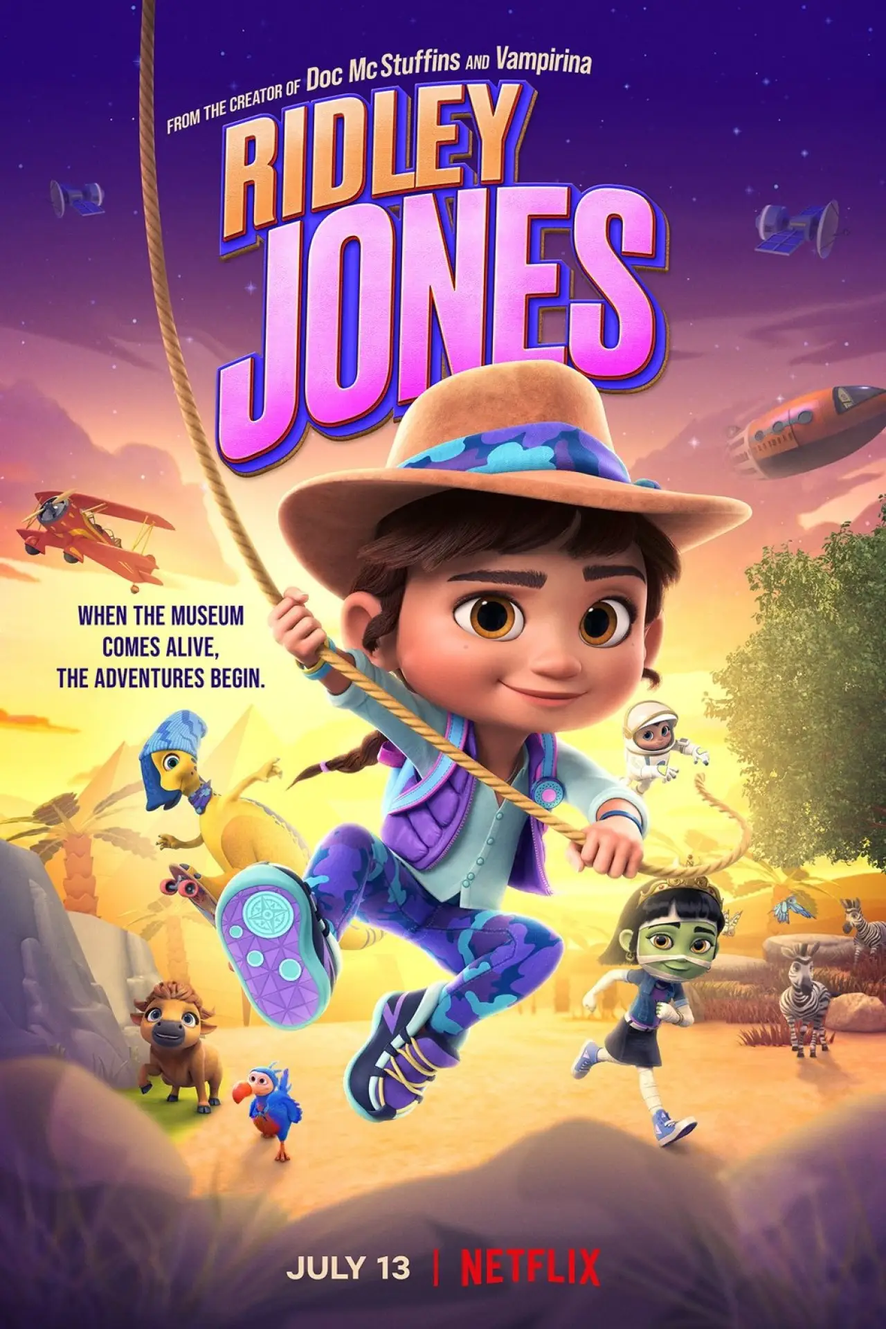 Plakat serialu "Ridley Jones: Strażniczka muzeum"