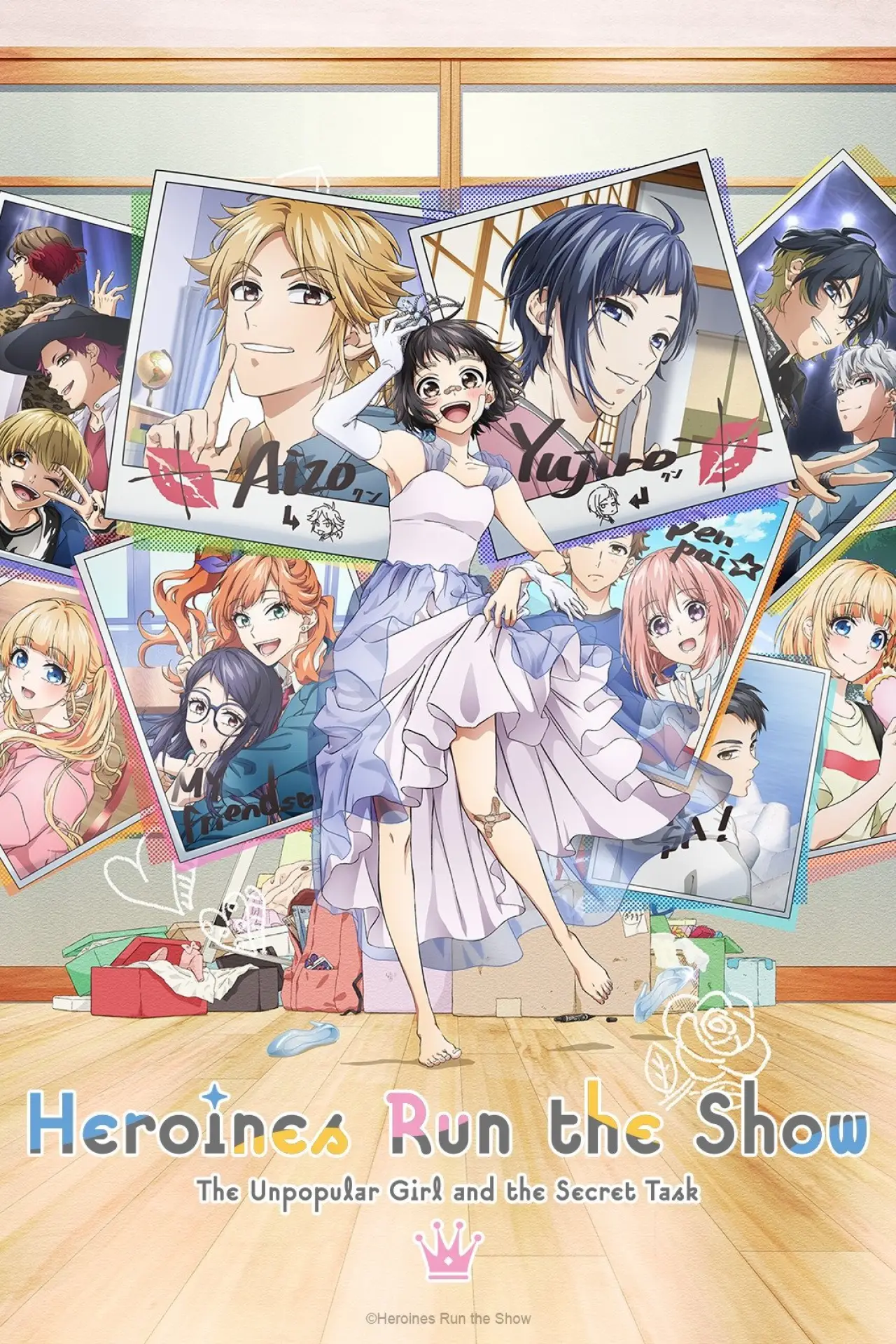Plakat serialu "Heroine Tarumono! Kiraware Heroine to Naisho no Oshigoto"