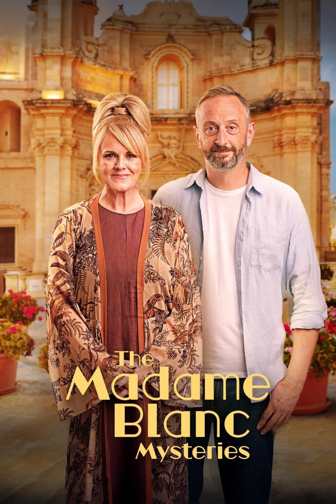 Plakat serialu "Tajemnice Madame Blanc"