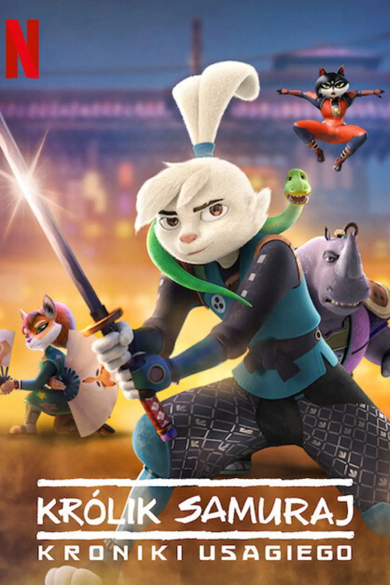 Plakat serialu "Królik samuraj: Kroniki Usagiego"