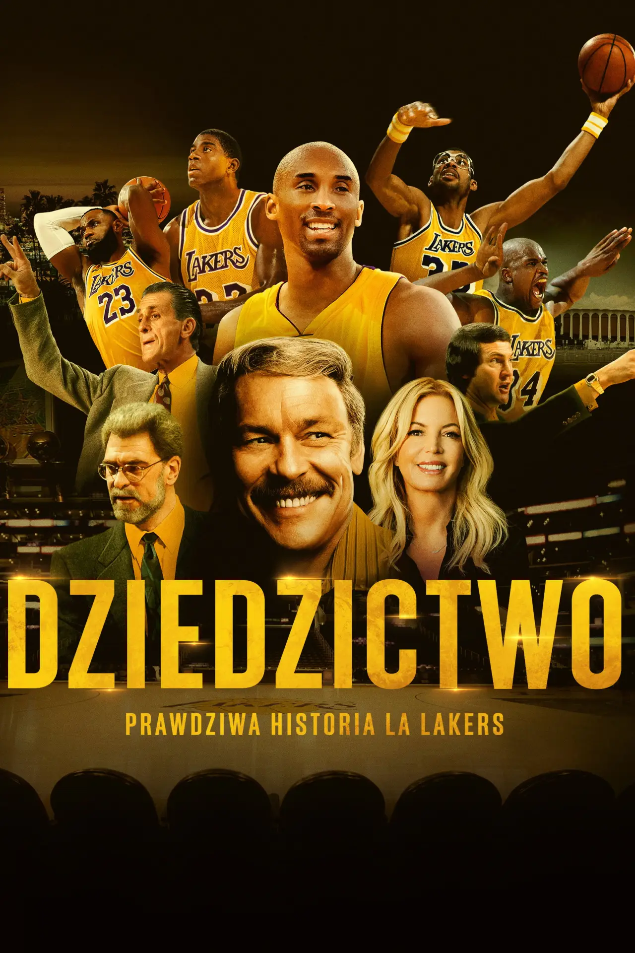 Plakat serialu "Dziedzictwo: prawdziwa historia LA Lakers"