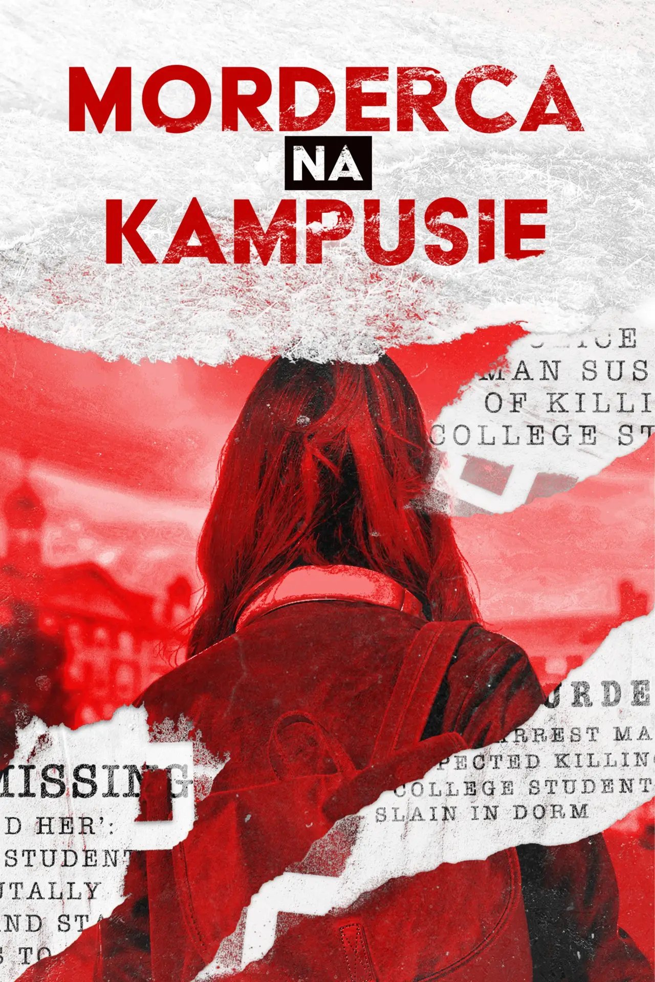 Plakat serialu "Morderca na kampusie"
