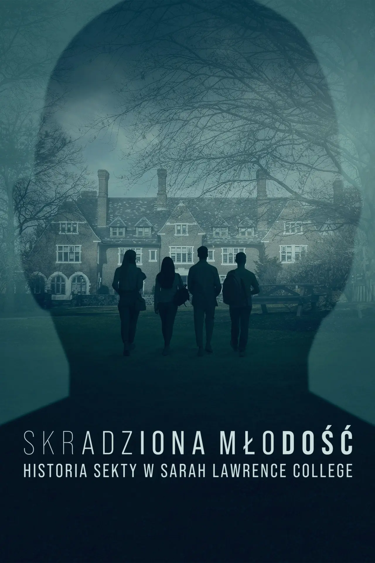 Plakat serialu "Skradziona młodość: Historia sekty w Sarah Lawrence College"