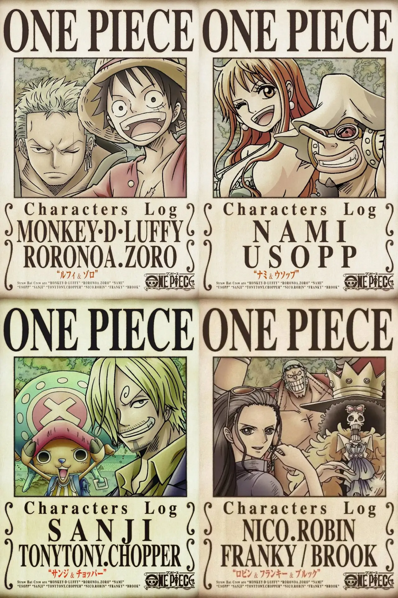 Plakat serialu "Rejestr postaci One Piece"