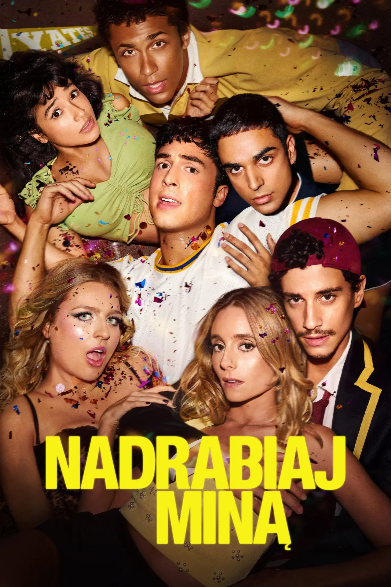 Plakat serialu "Nadrabiaj miną"