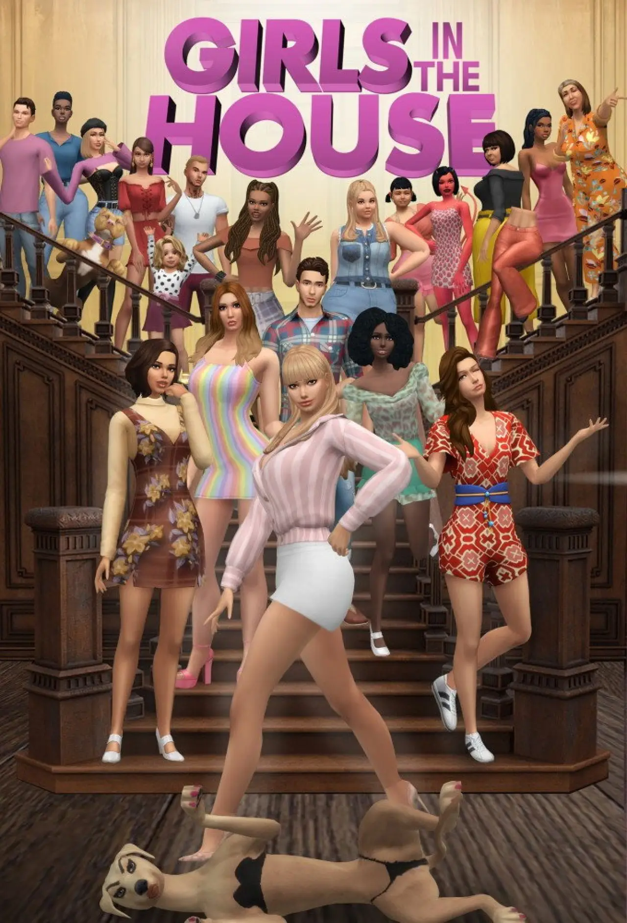 Plakat serialu "Girls in the House"