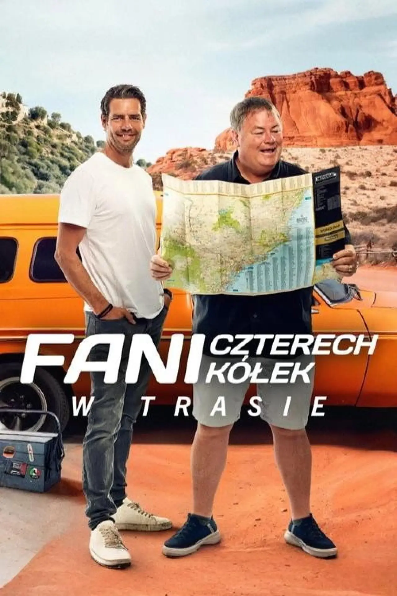 Plakat serialu "Fani czterech kółek: w trasie"