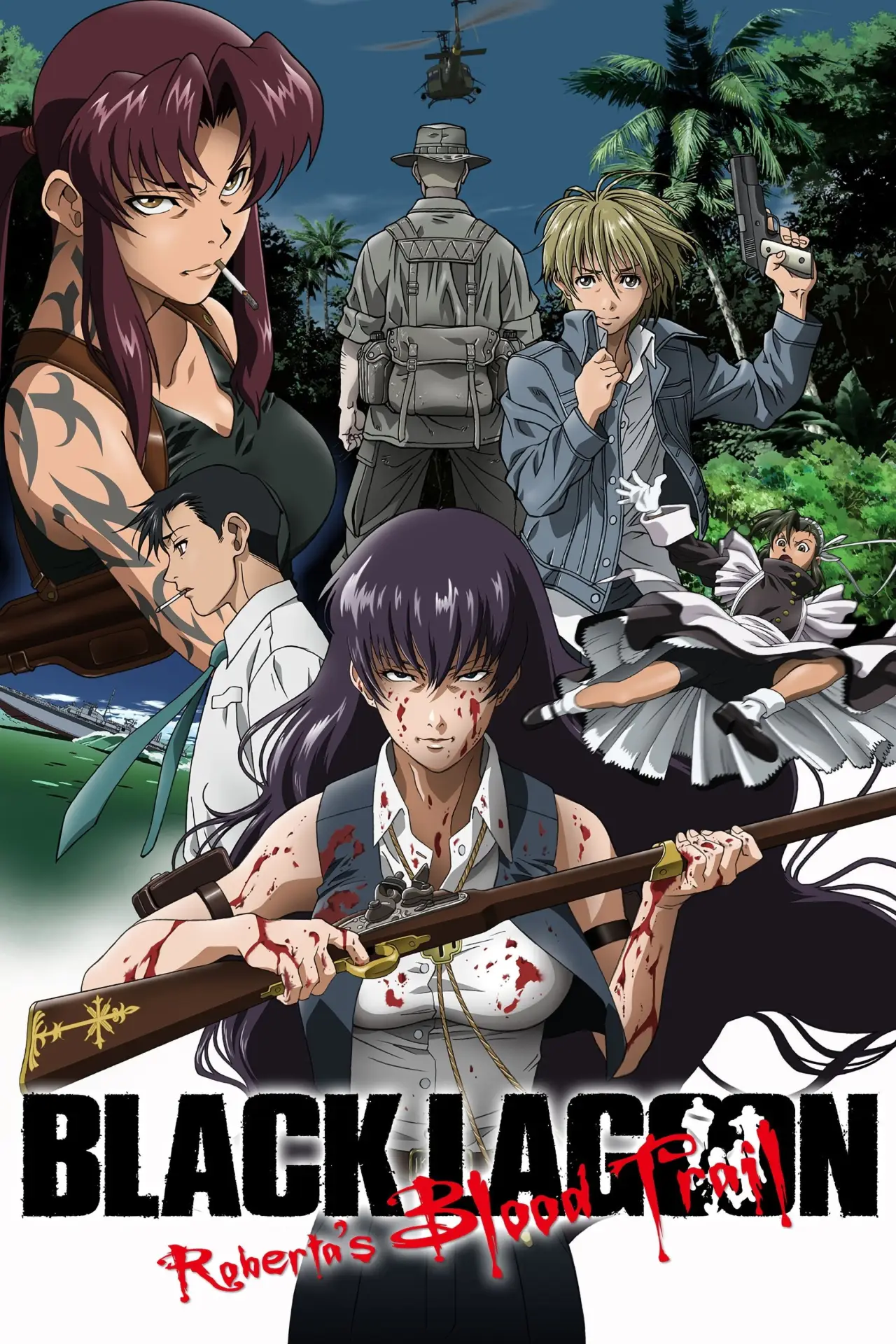 Plakat serialu "Black Lagoon: Krwawy ślad Roberty"