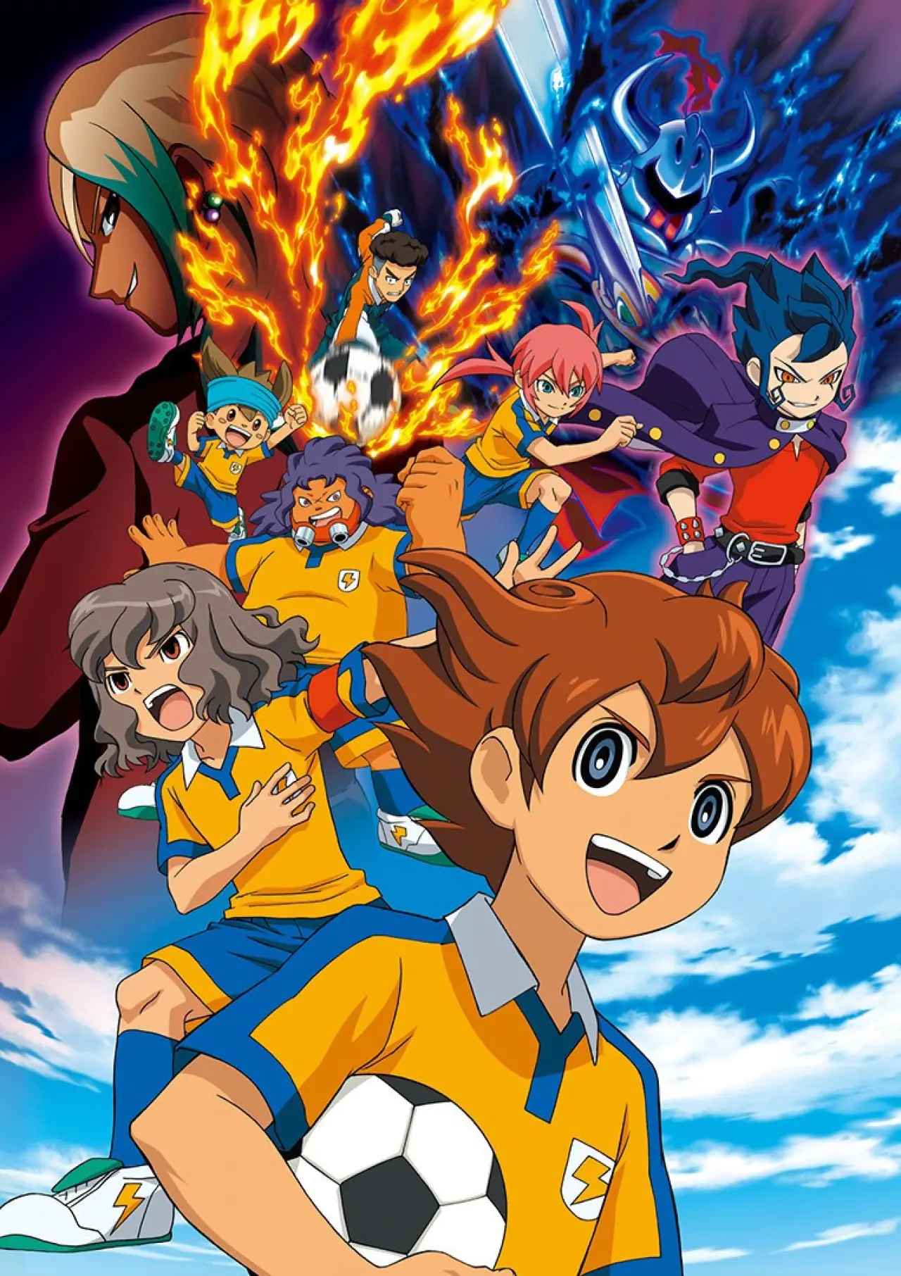 Plakat serialu "イナズマイレブンGO"