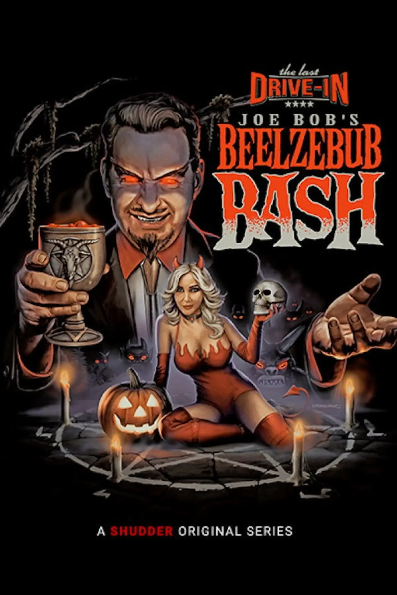 Plakat serialu "Ostatni kino-podjazd z Joe Bobem Briggsem: Beelzebub Bash Joe Boba"