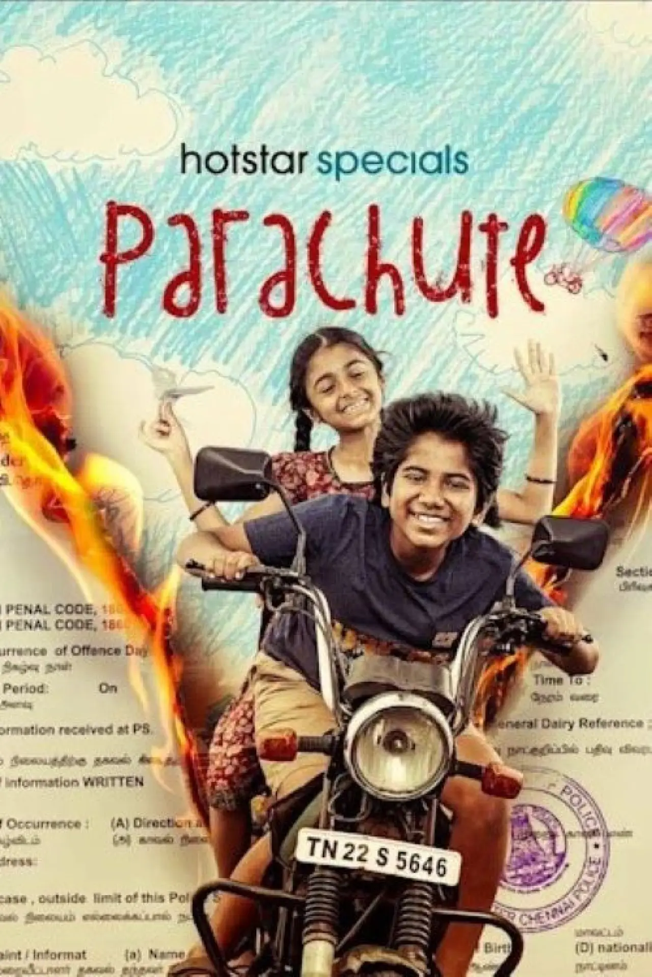 Plakat serialu "Parachute"