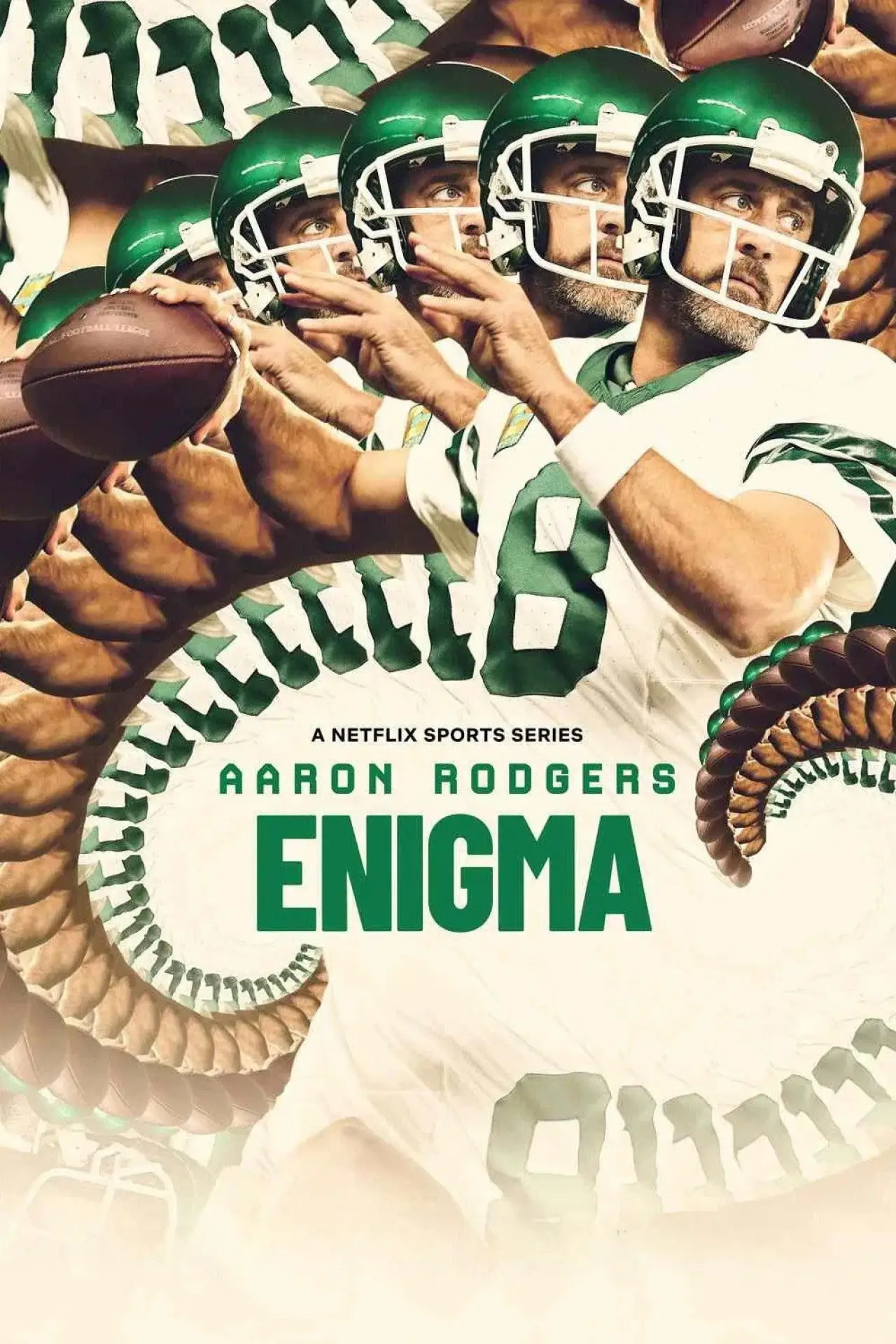Plakat serialu "Aaron Rodgers: Człowiek enigma"