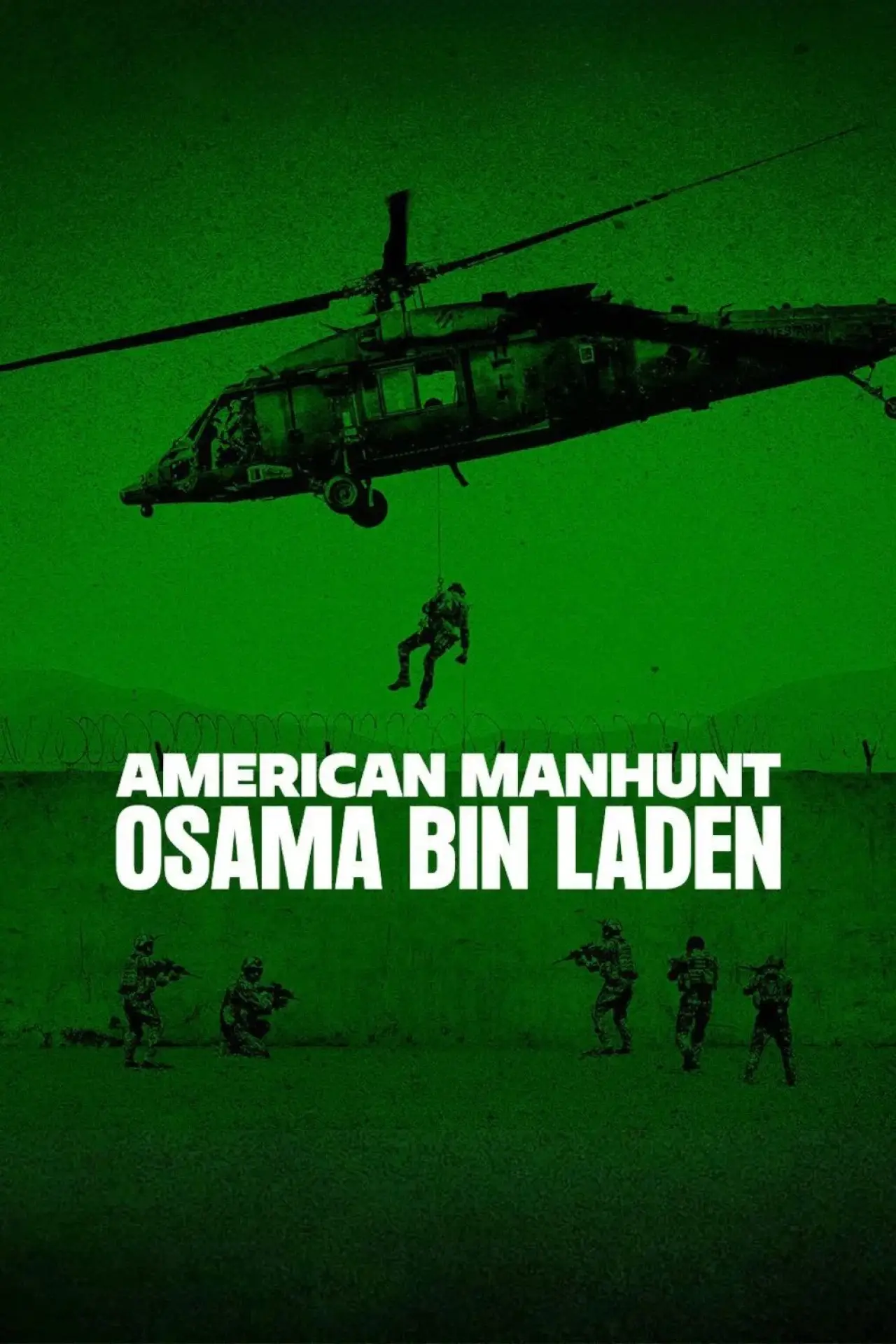 Plakat serialu "Amerykańska obława: Osama Bin Laden"