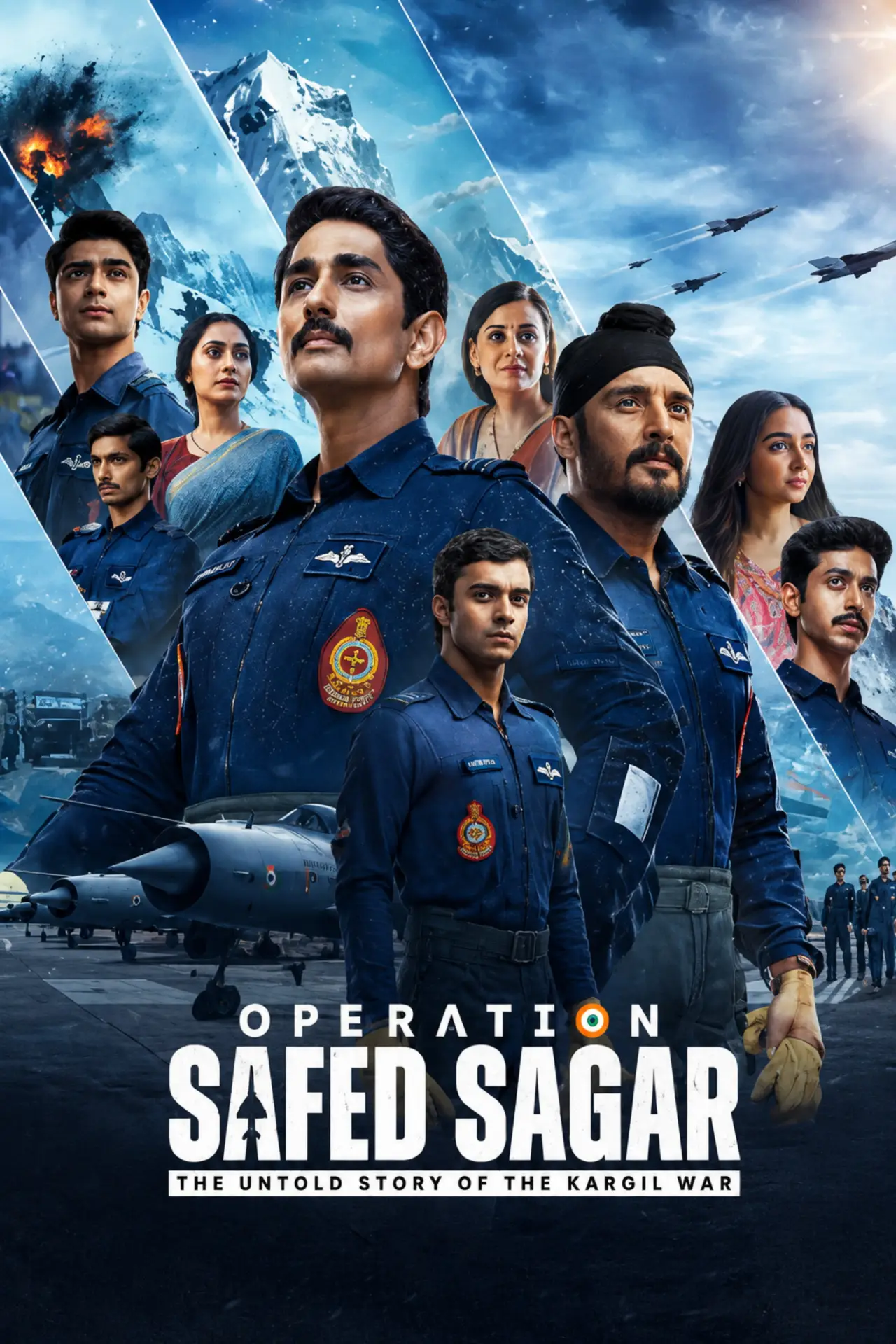 Постер к сериалу "Operacja Safed Sagar: Najwyższa misja Indyjskich Sił Powietrznych"