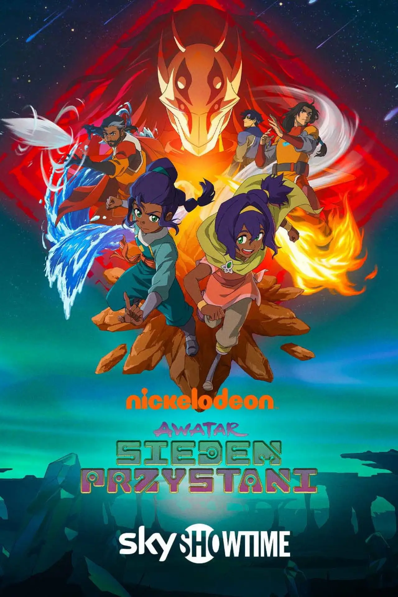 Plakat serialu "Awatar: Siedem Przystani"