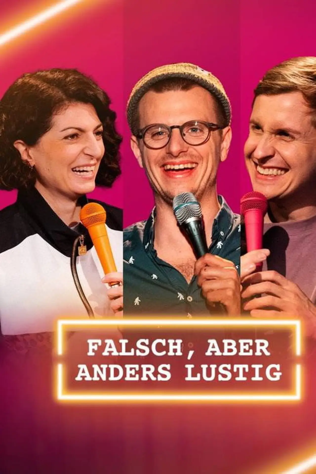 Plakat serialu "falsch, aber anders lustig"