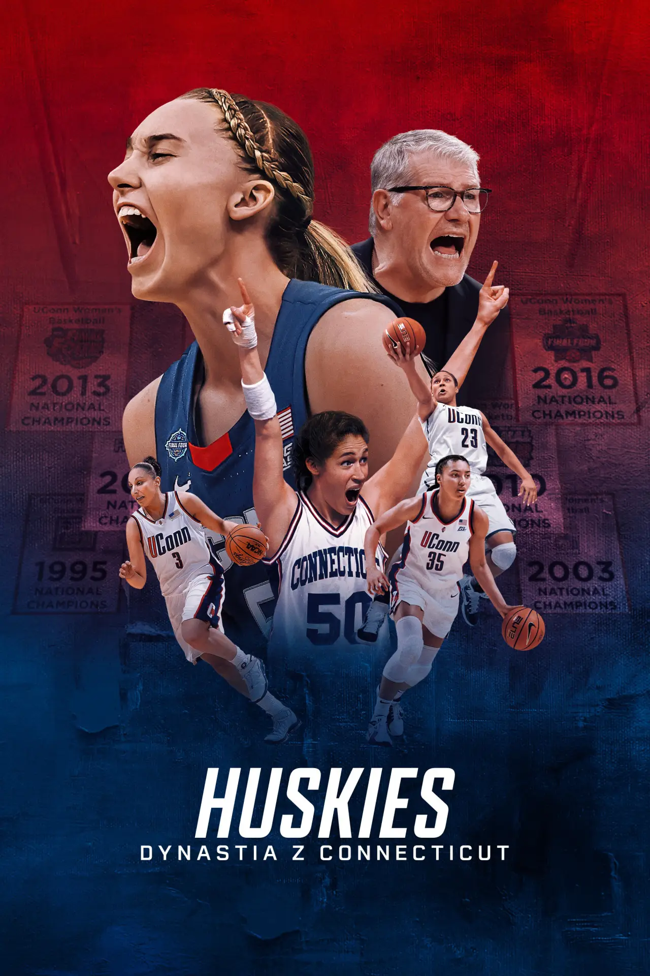 Plakat serialu "Huskies: Dynastia z Connecticut"