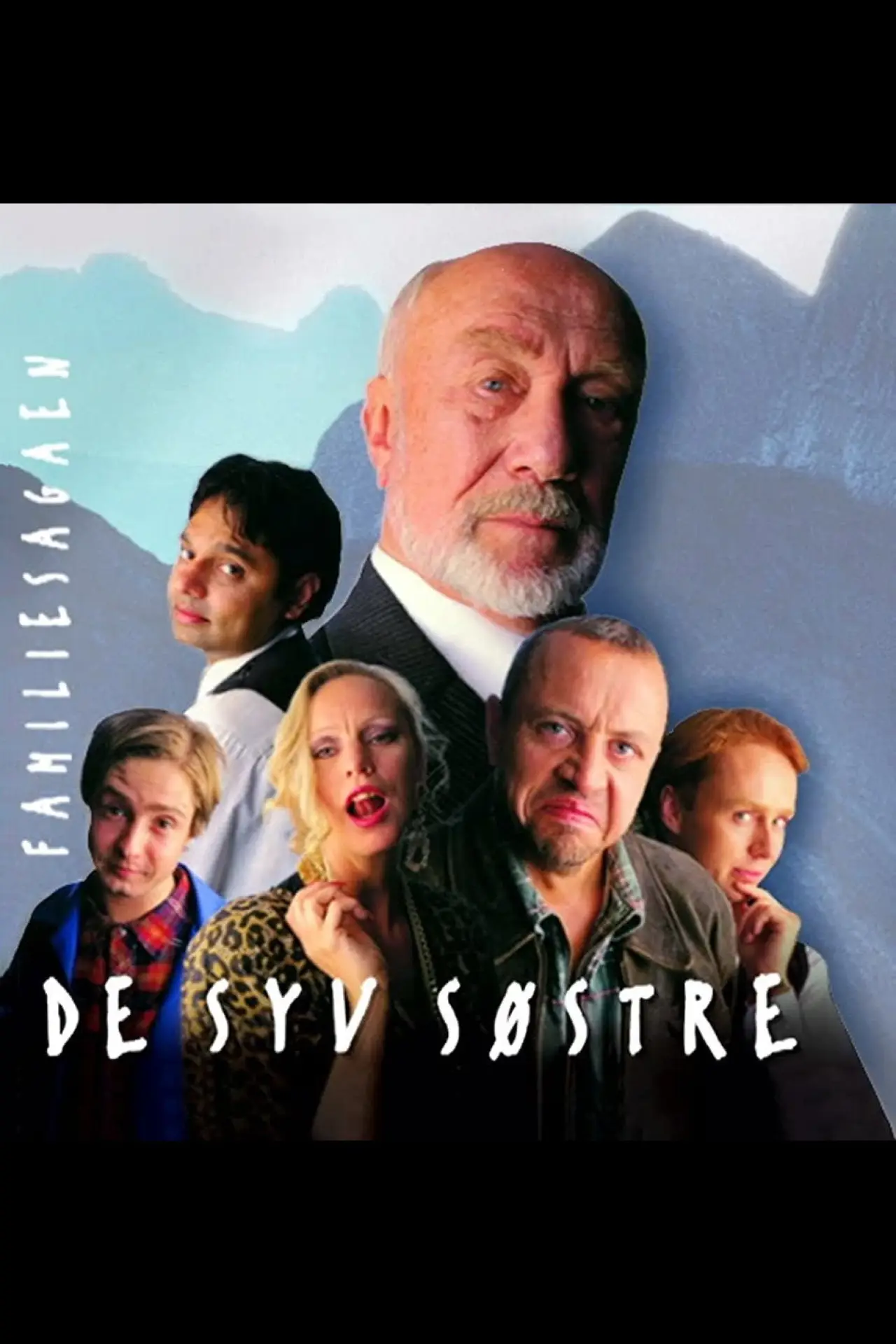 Plakat serialu "Familiesagaen De syv søstre"