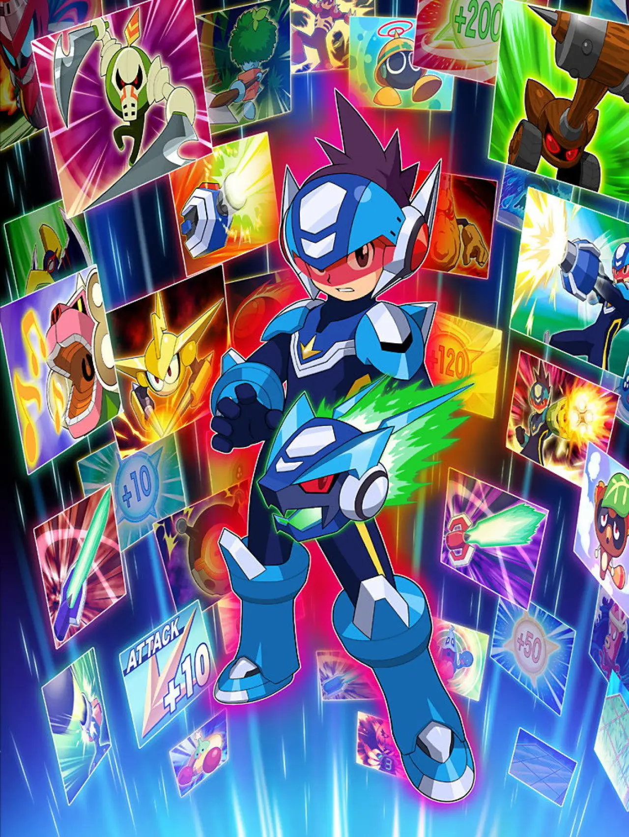 Plakat serialu "流星のロックマン"