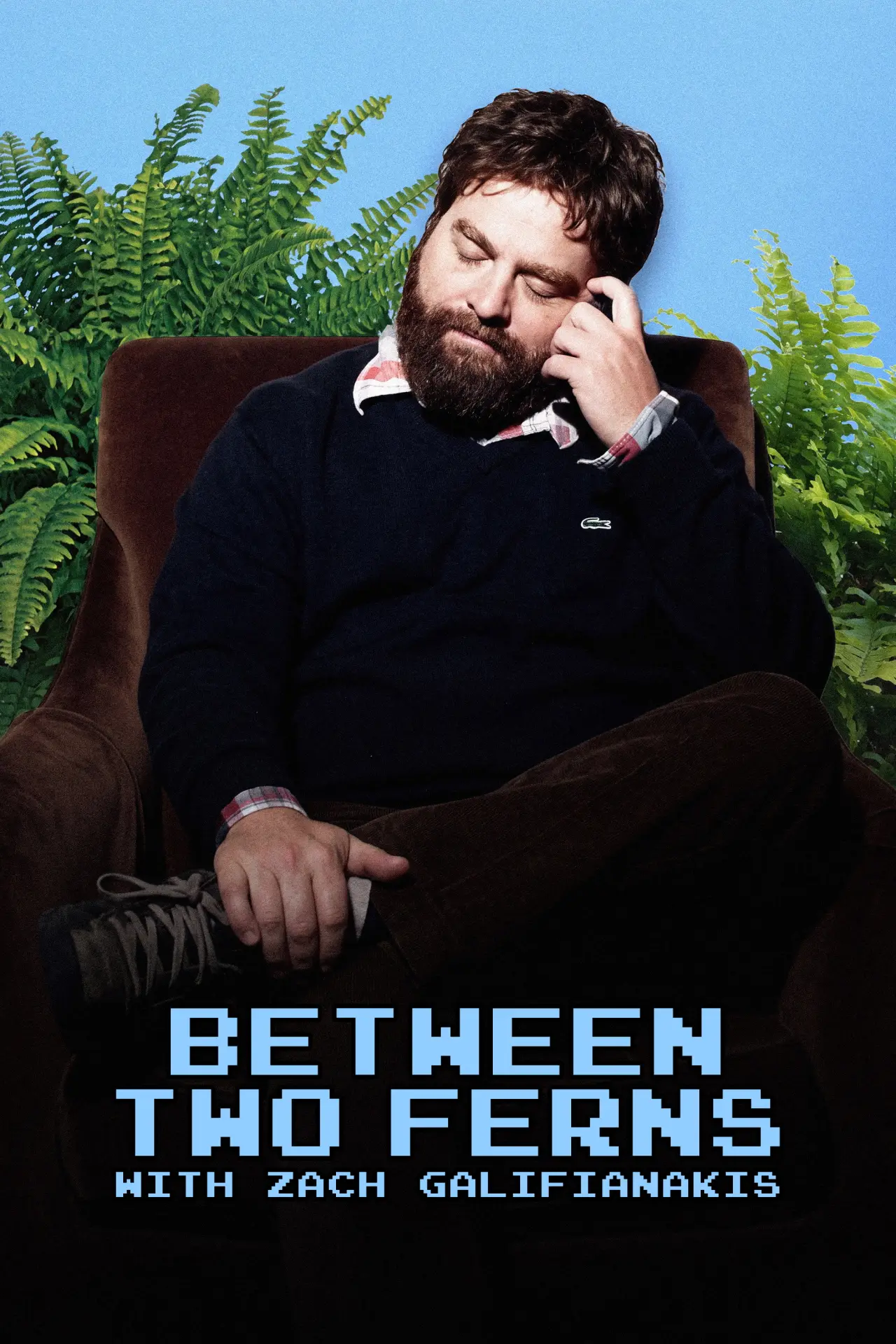 Plakat serialu "Między dwoma paprociami z Zach Galifianakis"